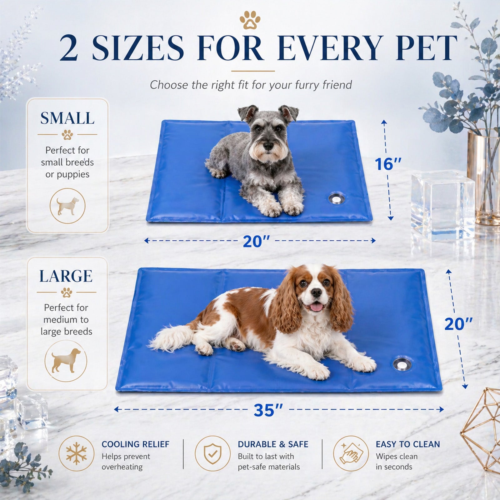 Orthopedic Dog Blanket Mat – 40x50cm or 50x90cm | Soft, Washable | For Large Dogs