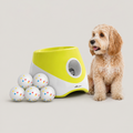 Automatic Dog Ball Launcher – Rechargeable, 3 Distance Settings, 6 Balls Included | For Small & Medium Dogs