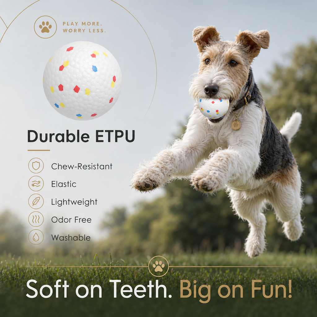Automatic Dog Ball Launcher – Rechargeable, 3 Distance Settings, 6 Balls Included | For Small & Medium Dogs