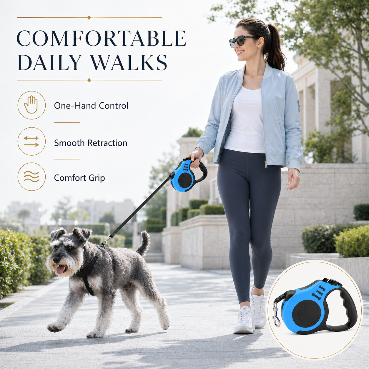 Retractable Dog Leash – 5-Meter Auto Telescopic Rope for Dogs up to 15kg | 4 Colors