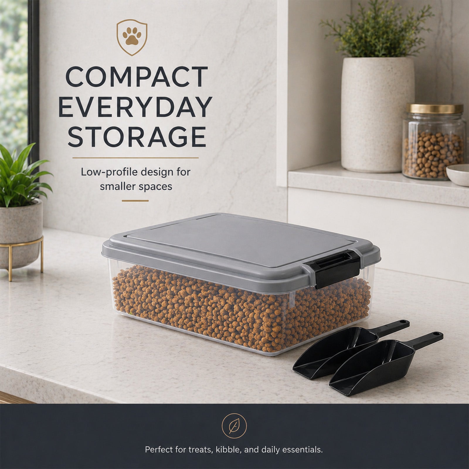 Collapsible Dog Travel Food Container – Small or Large | Leak-Proof, Portable
