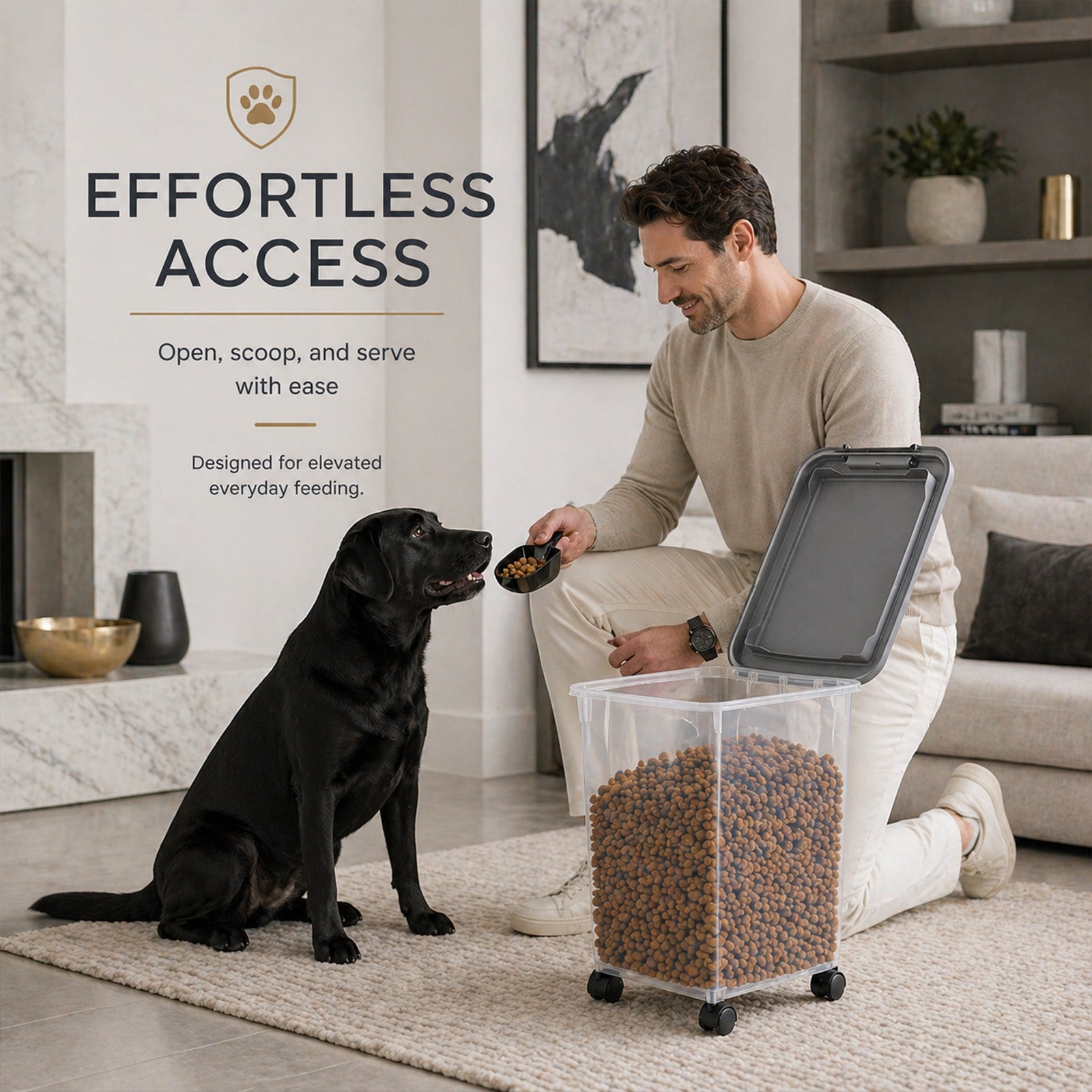 Collapsible Dog Travel Food Container – Small or Large | Leak-Proof, Portable