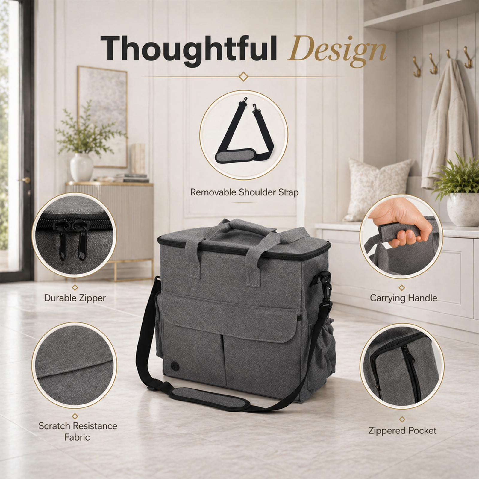 Large Dog Travel Bag – Organized, Durable, 2 Colors | Carry Food, Bowls & Gear in One