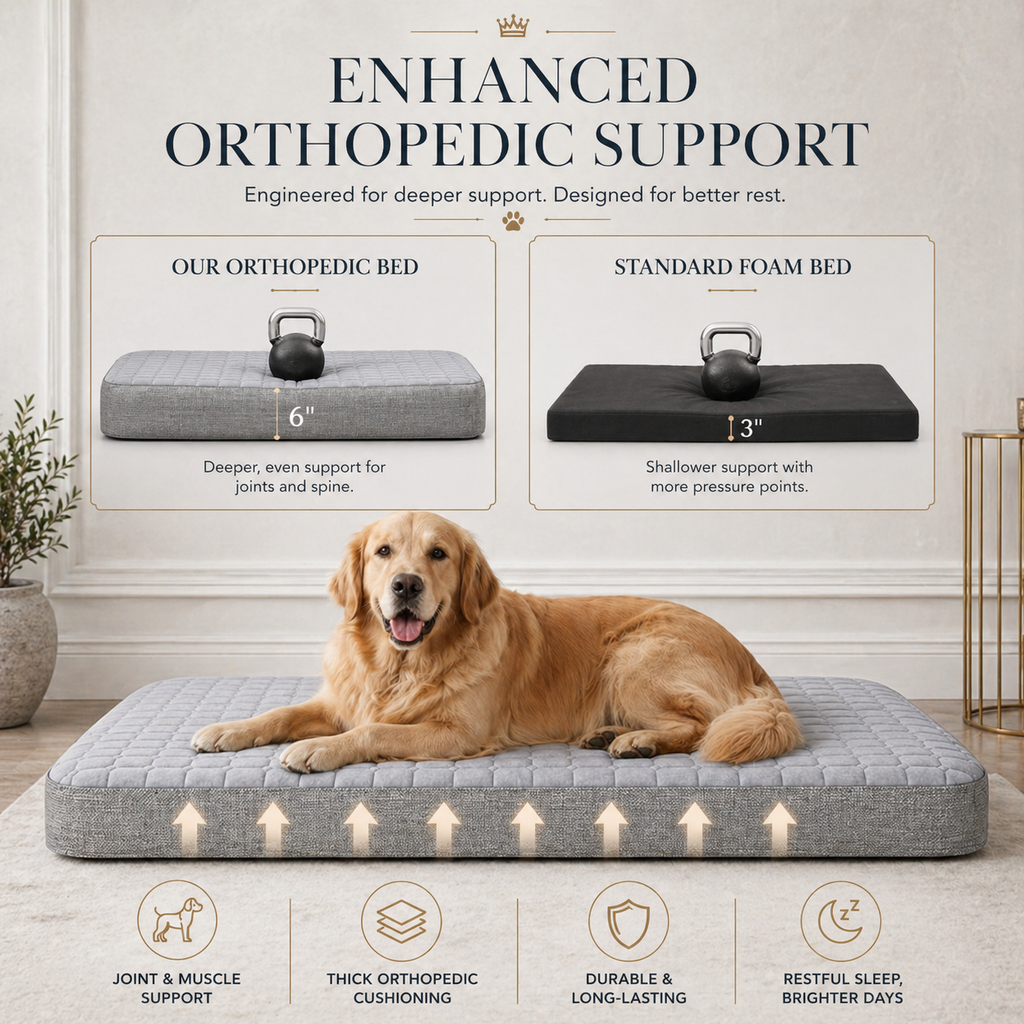 Inflatable Orthopedic Dog Bed – Washable Cover, Anti-Slip Bottom | Portable for Indoor, Outdoor & Travel
