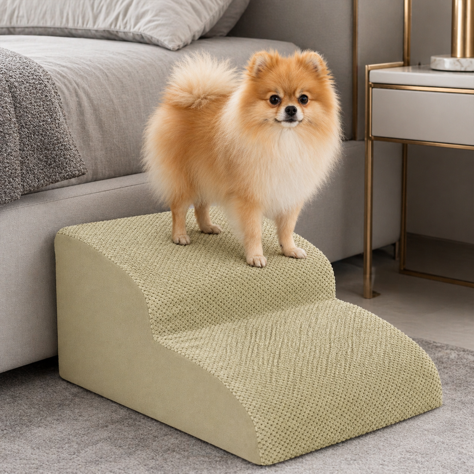 Foldable Dog Pet Ramp Steps – 2, 3 or 4 Step, 6 Colors | Non-Slip, Lightweight | For Large Dogs