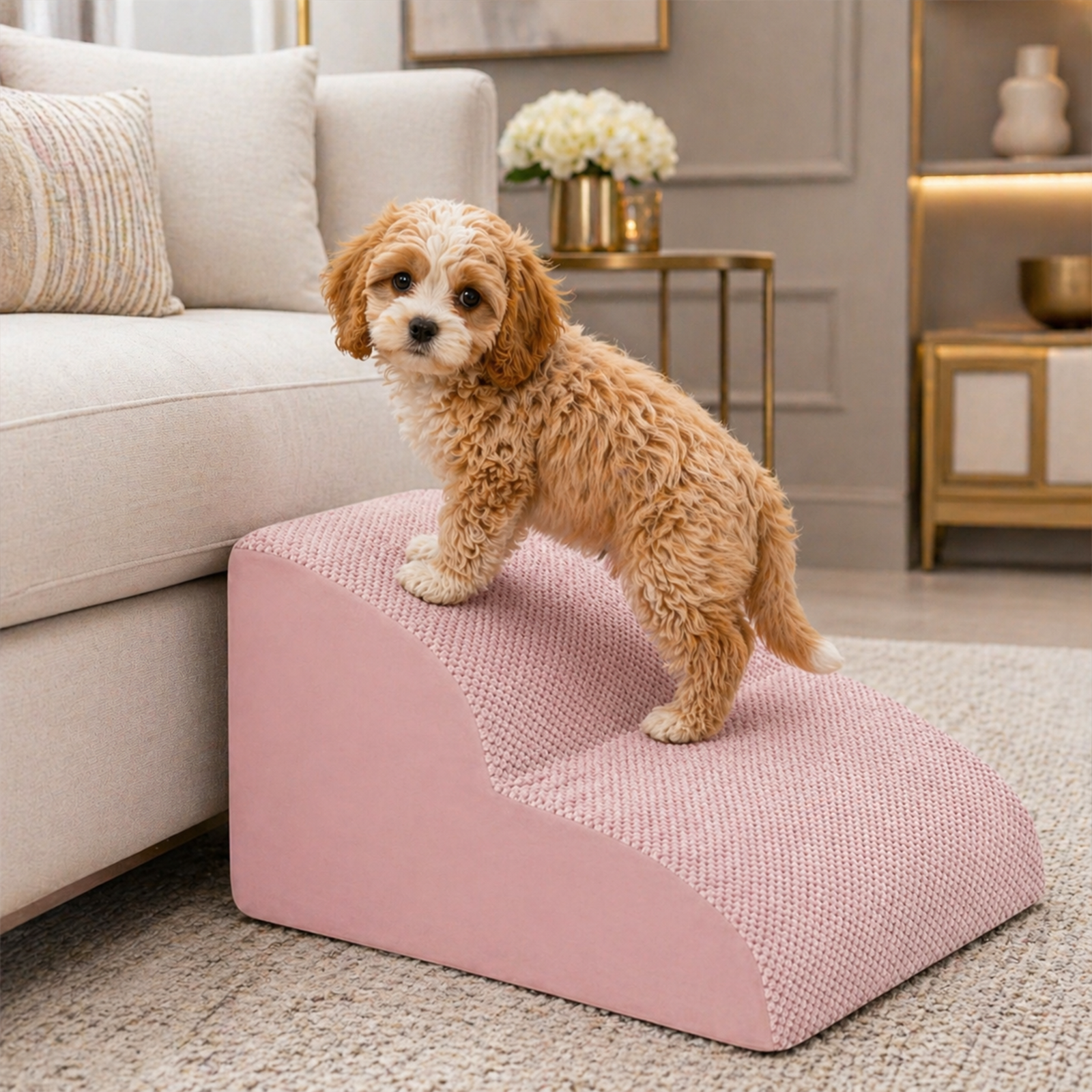 Foldable Dog Pet Ramp Steps – 2, 3 or 4 Step, 6 Colors | Non-Slip, Lightweight | For Large Dogs