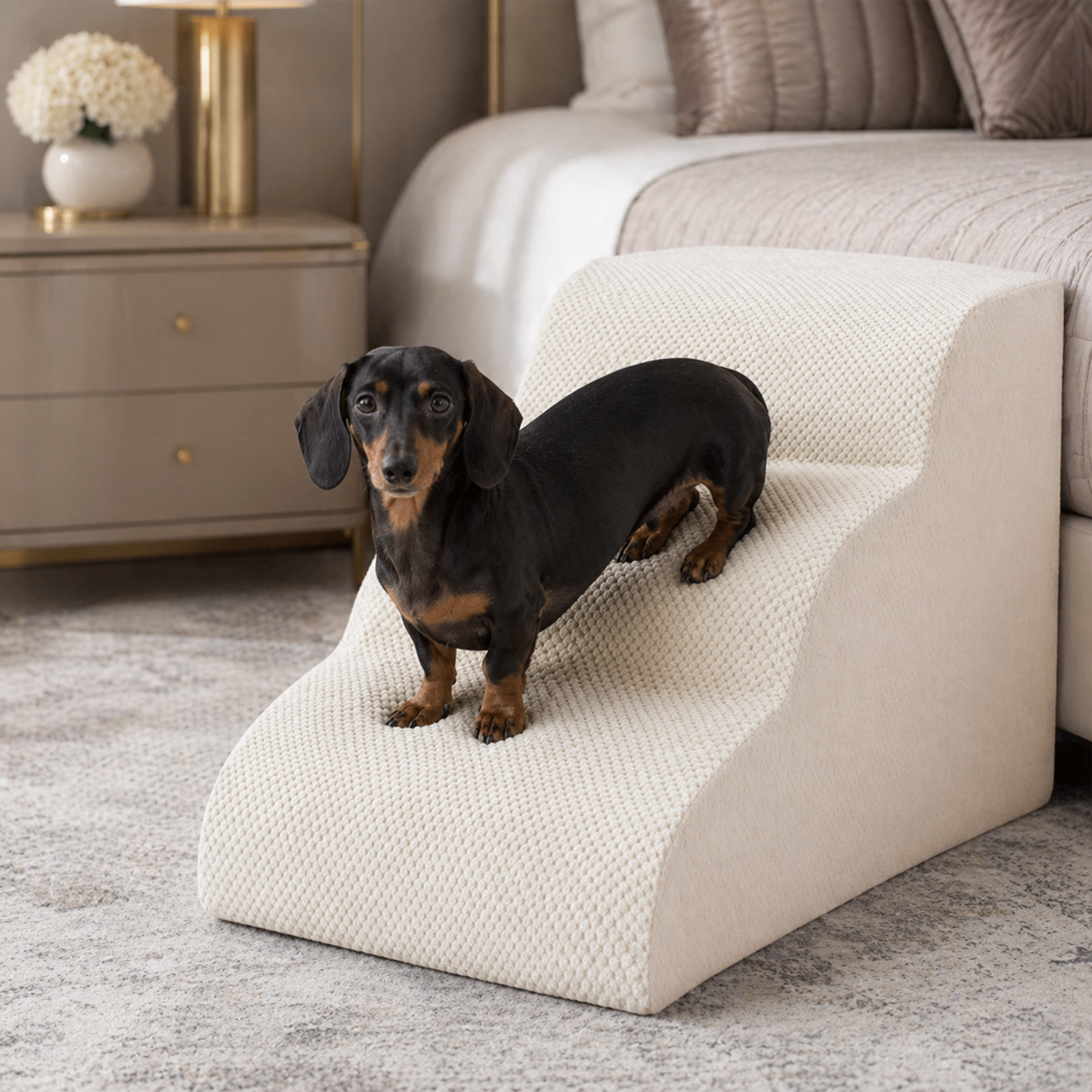 Foldable Dog Pet Ramp Steps – 2, 3 or 4 Step, 6 Colors | Non-Slip, Lightweight | For Large Dogs