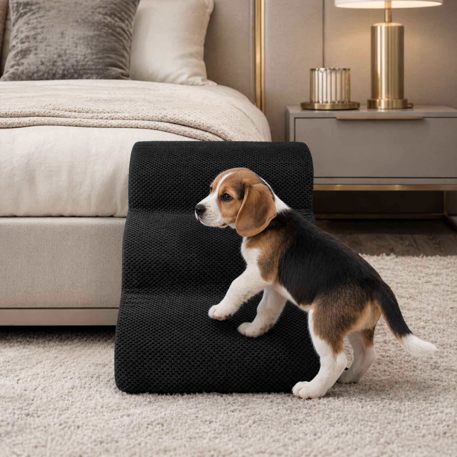 Foldable Dog Pet Ramp Steps – 2, 3 or 4 Step, 6 Colors | Non-Slip, Lightweight | For Large Dogs
