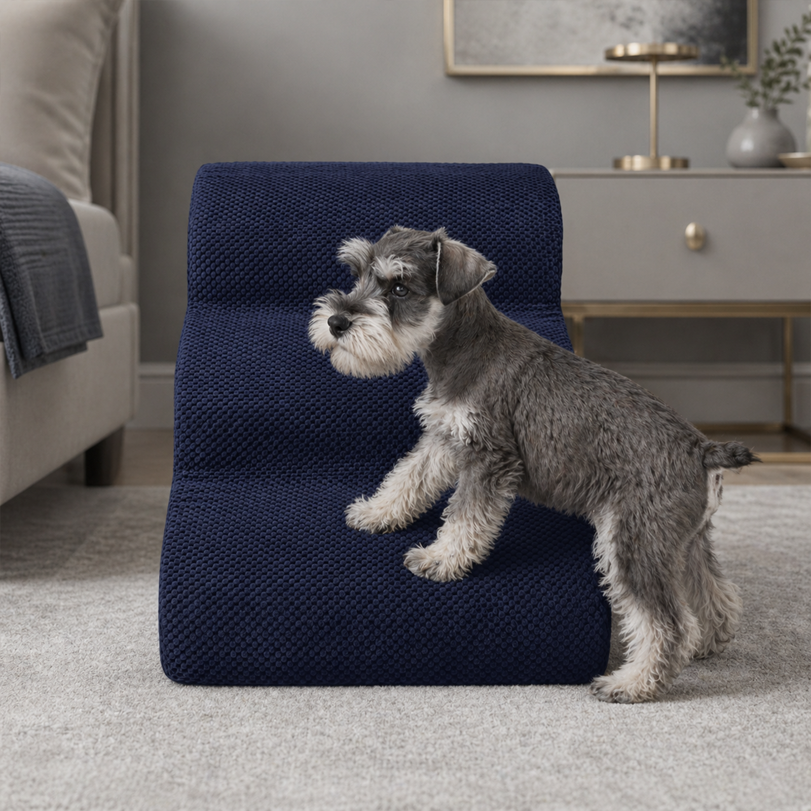 Foldable Dog Pet Ramp Steps – 2, 3 or 4 Step, 6 Colors | Non-Slip, Lightweight | For Large Dogs