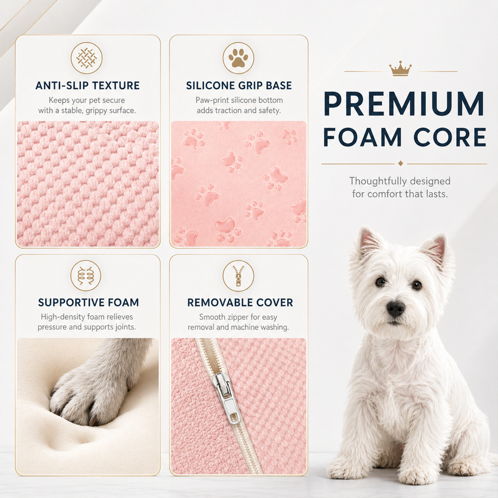 Foldable Dog Pet Ramp Steps – 2, 3 or 4 Step, 6 Colors | Non-Slip, Lightweight | For Large Dogs
