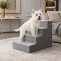 Folding Dog Pet Stairs – 4 or 5 Step, Non-Slip Surface | For Large Dogs & High Beds