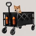 Collapsible Pet Wagon Cart – Foldable Dog & Cat Cart for Garden, Shopping & Camping | Black